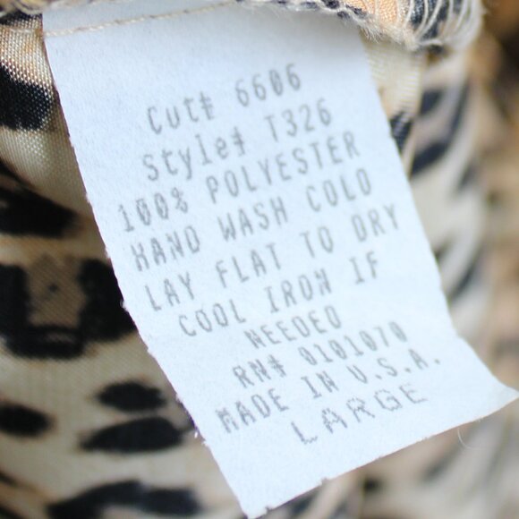 Mimi Chica VTG Y2K Tan Black Leopard Print Satin Babydoll Tank Top Size Medium - Picture 5 of 5